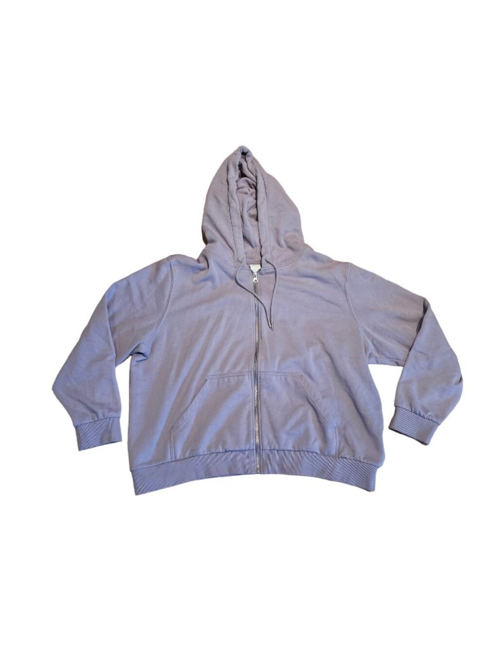 H&M Basics Women’s Hoodie Zip Size XL Light Gray